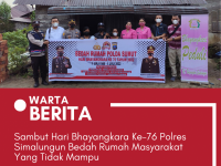 Sambut Hari Bhayangkara Ke-76 Polres Simalungun Bedah Rumah Masyarakat Yang Tidak Mampu