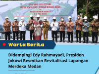 Didampingi Edy Rahmayadi, Presiden Jokowi Resmikan Revitalisasi Lapangan Merdeka Medan