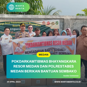Pokdarkamtibmas Bhayangkara Resor Medan Dan Polrestabes Medan Berikan Bantuan Sembako
