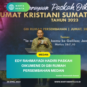 Edy Rahmayadi Hadiri Paskah Oikumene Di GBI Rumah Persembahan Medan
