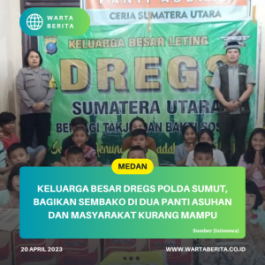 Keluarga Besar DREGS Polda Sumut, Bagikan Sembako Di Dua Panti Asuhan Dan Masyarakat Kurang Mampu