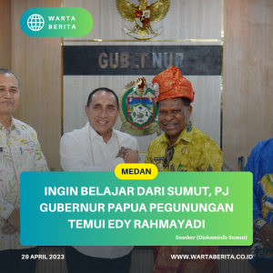 Ingin Belajar dari Sumut, Pj Gubernur Papua Pegunungan Temui Edy Rahmayadi