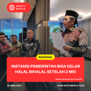 Instansi Pemerintah Bisa Gelar Halal Bihalal Setelah 2 Mei