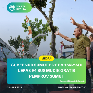 Gubernur Sumut Edy Rahmayadi Lepas 94 Bus Mudik Gratis Pemprov Sumut