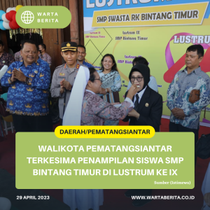 Walikota Pematangsiantar Terkesima Penampilan Siswa SMP Bintang Timur Di Lustrum Ke IX