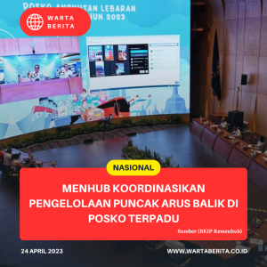 Menhub Koordinasikan Pengelolaan Puncak Arus Balik Di Posko Terpadu