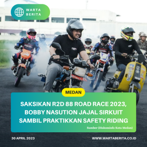 Saksikan R2D 88 Road Race 2023, Bobby Nasution Jajal Sirkuit Sambil Praktikkan Safety Riding