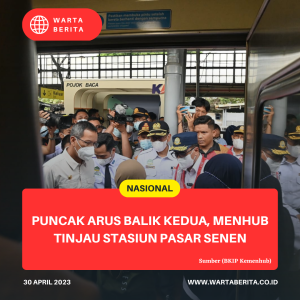 Puncak Arus Balik Kedua, Menhub Tinjau Stasiun Pasar Senen