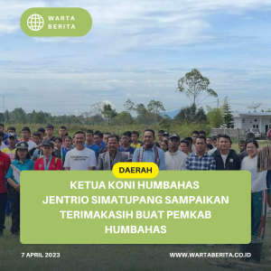Ketua Koni Humbahas Jentrio Simatupang Sampaikan Terimakasih Buat Pemkab Humbahas