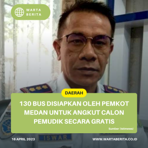 130 Bus Disiapkan Oleh Pemkot Medan Untuk Angkut Calon Pemudik Secara Gratis