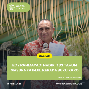 Edy Rahmayadi Hadiri 133 Tahun Masuknya Injil kepada Suku Karo