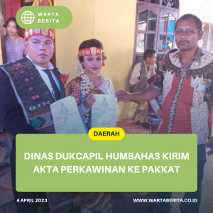 Dinas Dukcapil Humbahas Kirim Akta Perkawinan Ke Pakkat