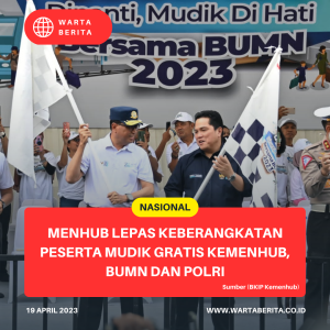 Menhub Lepas Keberangkatan Peserta Mudik Gratis Kemenhub, BUMN dan Polri