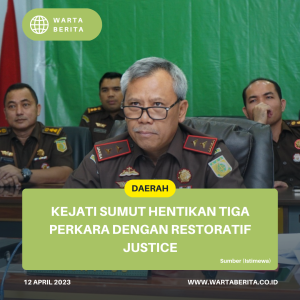 Kejati Sumut Hentikan Tiga Perkara Dengan Restoratif Justice
