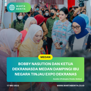 Bobby Nasution Dan Ketua Dekranasda Medan Dampingi Ibu Negara Tinjau Expo Dekranas