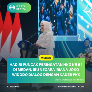 Hadiri Puncak Peringatan HKG Ke-51 Di Medan, Ibu Negara Iriana Joko Widodo Dialog Dengan Kader PKK