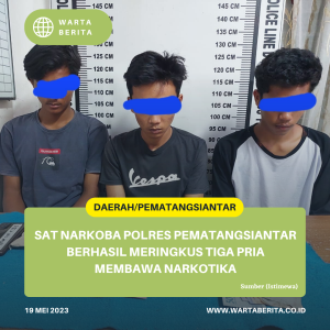 Sat Narkoba Polres Pematangsiantar Berhasil Meringkus Tiga Pria Membawa Narkotika