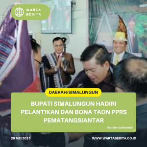 Bupati Simalungun Hadiri Pelantikan Dan Bona Taon PPRS Pematangsiantar