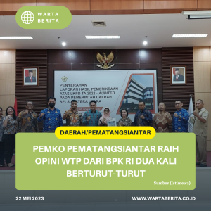 Pemko Pematangsiantar Raih Opini WTP Dari BPK RI Dua Kali Berturut-turut