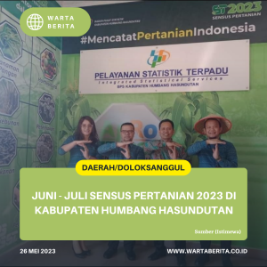 Juni – Juli Sensus Pertanian 2023 Di Kabupaten Humbang Hasundutan