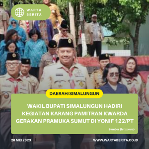 Wakil Bupati Simalungun Hadiri Kegiatan Karang Pamitran Kwarda Gerakan Pramuka Sumut Di Yonif 122/PT