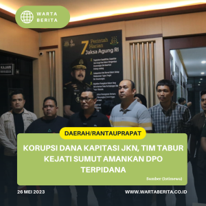 Korupsi Dana Kapitasi JKN, Tim Tabur Kejati Sumut Amankan DPO Terpidana