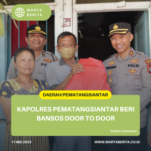 Kapolres Pematangsiantar Beri Bansos Door To Door