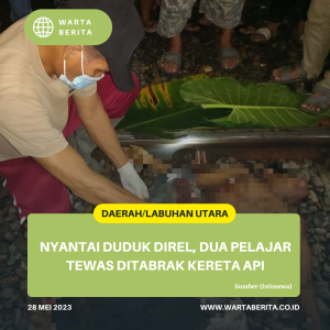 Nyantai Duduk Direl, Dua Pelajar Tewas Ditabrak Kereta Api