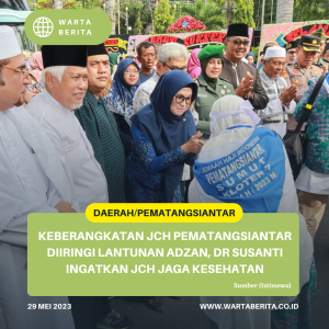 Keberangkatan JCH Pematangsiantar Diiringi Lantunan Adzan, dr Susanti Ingatkan JCH Jaga Kesehatan