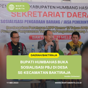 Bupati Humbahas Buka Sosialisasi PBJ Di Desa Se-Kecamatan Baktiraja