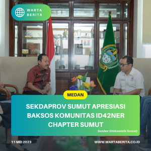 Sekdaprov Sumut Apresiasi Baksos Komunitas ID42NER Chapter Sumut