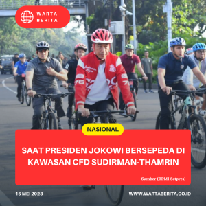 Saat Presiden Jokowi Bersepeda Di Kawasan CFD Sudirman-Thamrin