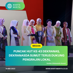 Puncak HUT Ke-43 Dekranas, Dekranasda Sumut Terus Dukung Pengrajin Lokal