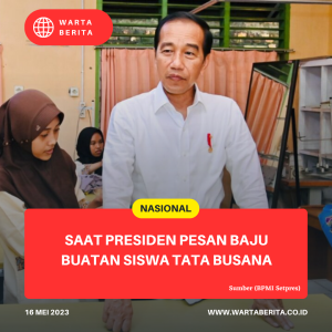 Saat Presiden Pesan Baju Buatan Siswa Tata Busana