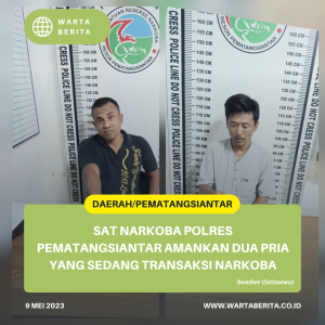 Sat Narkoba Polres Pematangsiantar Amankan Dua Pria Yang Sedang Transaksi Narkoba