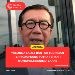 Yasonna Laoly Bantah Tudingan Terhadap Sang Putra Terkait Monopoli Bisnis Di Lapas