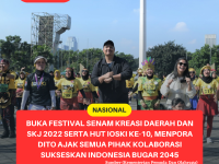 Buka Festival Senam Kreasi Daerah Dan SKJ 2022 Serta HUT IOSKI Ke-10, Menpora Dito Ajak Semua Pihak Kolaborasi Sukseskan Indonesia Bugar 2045