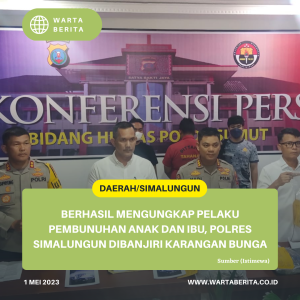 Berhasil Mengungkap Pelaku Pembunuhan Anak Dan Ibu, Polres Simalungun Dibanjiri Karangan Bunga