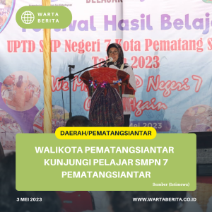 Walikota Pematangsiantar Kunjungi Pelajar SMPN 7 Pematangsiantar