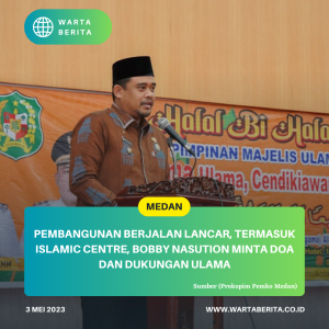 Pembangunan Berjalan Lancar, Termasuk Islamic Centre, Bobby Nasution Minta Doa Dan Dukungan Ulama