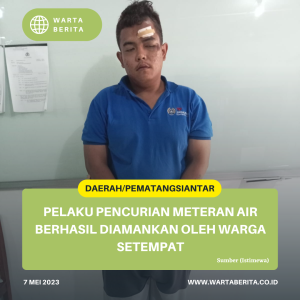 Pelaku Pencurian Meteran Air Berhasil Diamankan Oleh Warga Setempat