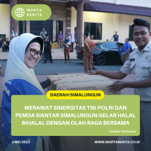 Merawat Sinergitas TNI-Polri Dan Pemda Siantar Simalungun Gelar Halal Bihalal Dengan Olah Raga Bersama