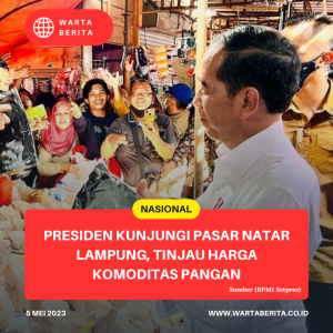 Presiden Kunjungi Pasar Natar Lampung, Tinjau Harga Komoditas Pangan