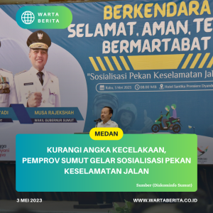 Kurangi Angka Kecelakaan, Pemprov Sumut Gelar Sosialisasi Pekan Keselamatan Jalan