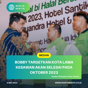 Bobby Targetkan Kota Lama Kesawan Akan Selesai Pada Oktober 2023