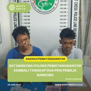 Sat Narkoba Polres Pematangsiantar Kembali Tangkap Dua Pria Pemilik Narkoba