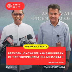 Presiden Jokowi Berikan Sapi Kurban Ke Tiap Provinsi Pada Iduladha 1444 H