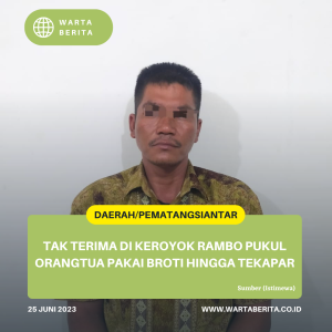 Tak Terima Di Keroyok Rambo Pukul Orangtua Pakai Broti Hingga Tekapar