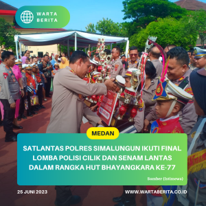 Satlantas Polres Simalungun Ikuti Final Lomba Polisi Cilik Dan Senam Lantas Dalam Rangka HUT Bhayangkara ke-77