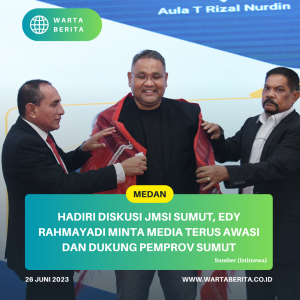 Hadiri Diskusi JMSI Sumut, Edy Rahmayadi Minta Media Terus Awasi dan Dukung Pemprov Sumut